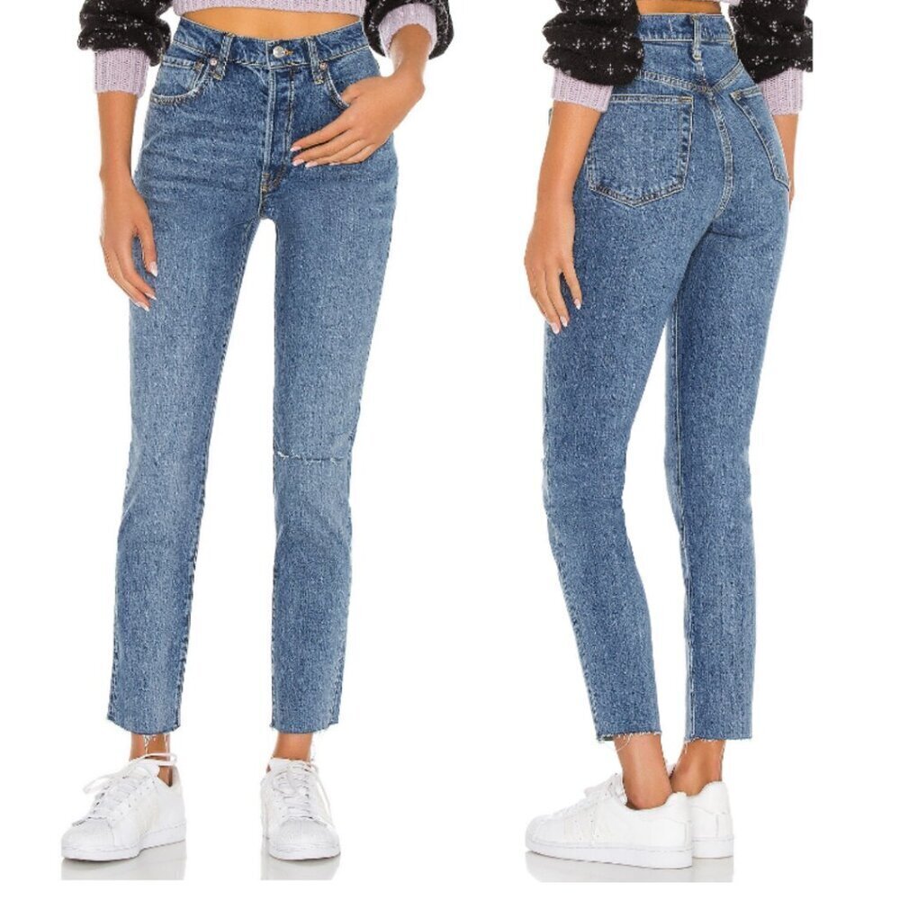 Free People x We The Free High-Waisted Distressed Stella Skinny Jeans